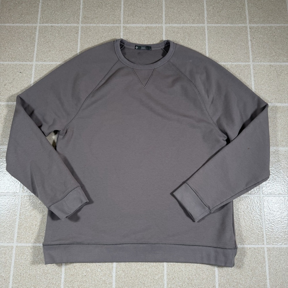 Crew French Terry Sweatshirt Men's Size L Essential Grey